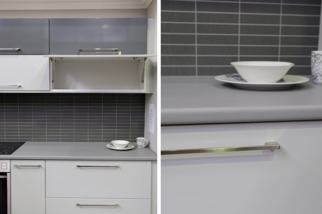 Modern-kitchen-with-flap-doors-and-Lustrolite-backsplashes